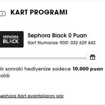 Sephora Black Kart Puanlarım Silindi