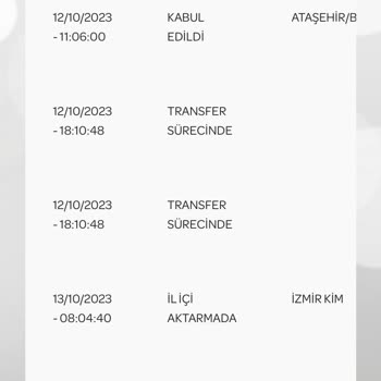 PTT Kargo Kargom 5 Gündür Olduğum İlçede İl İçi Aktarmada