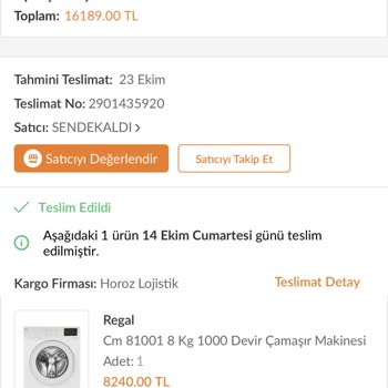 Horoz Lojistik Kargomu Başkasına Vermiş