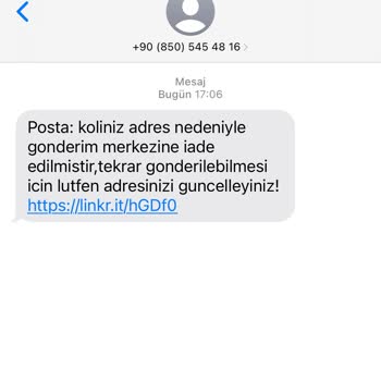 0850 545 48 16 +850 545 48 16 Numaralı Yanıltıcı Mesaj