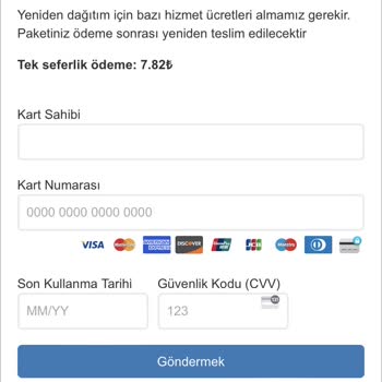PTT Kargo PTT Asılsız Mesaj Ve Ödeme Talebi