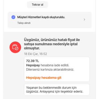 Hepsiburada Fiyat Hatası Diyerek Nasıl İptal Edilir Ben Onu İndirimli Diye Aldım
