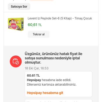 Hepsikitap Fiyat Hatası Diyerek Nasıl İptal Edilir Ben Onu İndirimli Diye Aldım