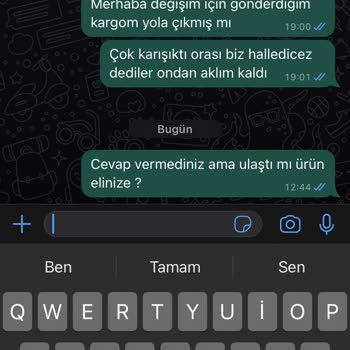 Gökhan Talay Değişim İçin Gönderdiğim Ürün Hakkında Cevap Vermiyor!