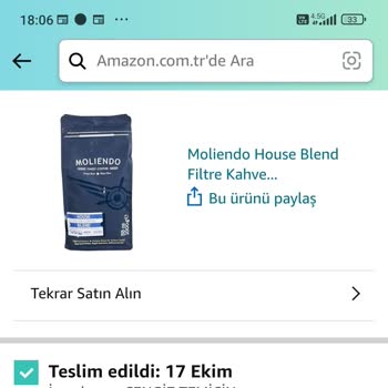 Amazon Filtre Kahve Yerine Çekilmemiş Çekirdek Kahve Geldi