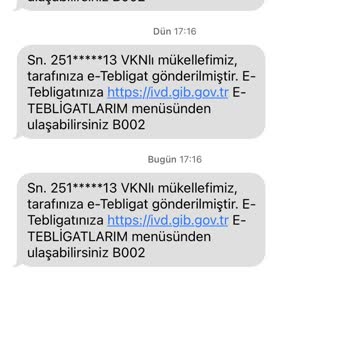 Gelir İdaresi Başkanlığı Gıb Tebligat Yanlış Kişiye Mesaj Atıyorsunuz