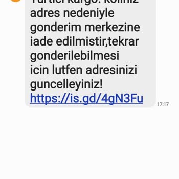 Kargo Gönderisi Mesajının Tıklanması