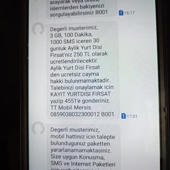 Bimcell Yurt Dışı Paketi Satın Alamama