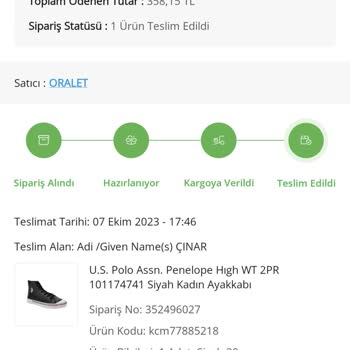 ÇiçekSepeti Teslim Edilmemiş Kargomun Para İadesi