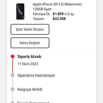 Vodafone Yenilenmiş Cihaz Siparişi