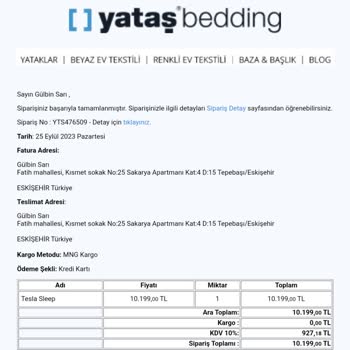 Kurumsal Firma! Yataş A Güvendiğimiz İçin Parkede Uyuyoruz