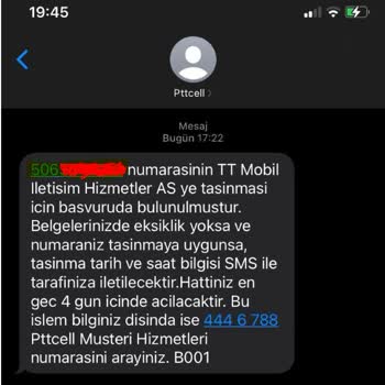 Pttcell Talep Dışı Hat Taşıma!