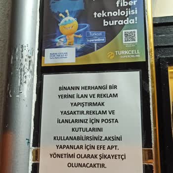 Turkcell Yasaklı Yere İlan Yapıştırmak