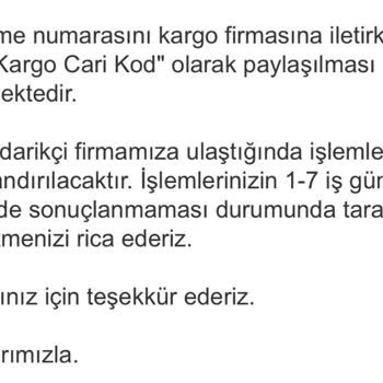 A101 40 Kg Dolabı Kargo Firmasına Götürerek İade Etmemi İstedi