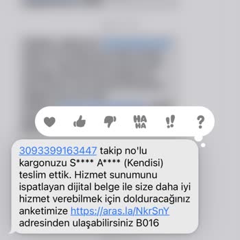 Aras Kargo Teslim Edilemeyen Sipariş