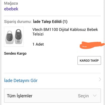 ebebek Ürün Arızalı Ve Sahip Çıkan Yok