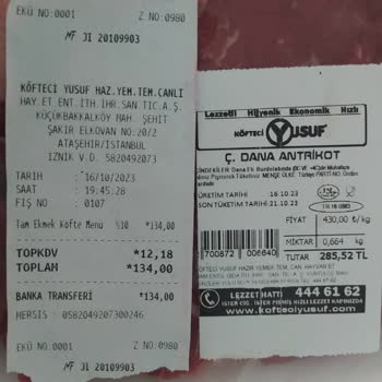 Köfteci Yusuf Hesaplı Kasap Ataşehir Şubesi Eksik Sipariş