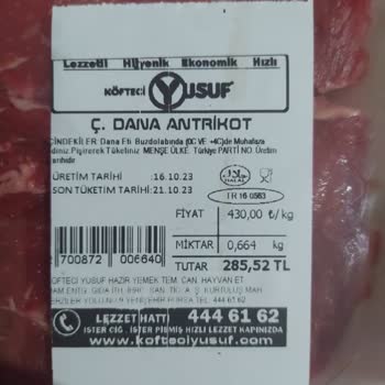 Köfteci Yusuf Hesaplı Kasap Ataşehir Şubesi Eksik Sipariş