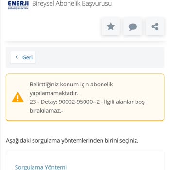 CK Boğaziçi Elektrik Abonelik Başvuru Hatası