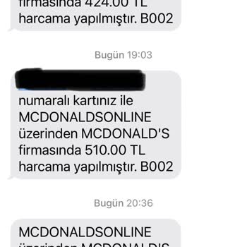 McDonald's Sipariş Teslim Etmemesi Hk.