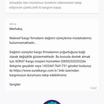 Gardrops Kaybolan Kargomla İlgilenmiyor