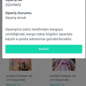 Bebecikatolyesi Ürün Elime Ulaşmadı