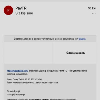 Wear Bape Tr Sahte Alışveriş Sayfası