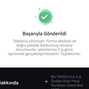 Binance TR Numara Değişikliği Talebi