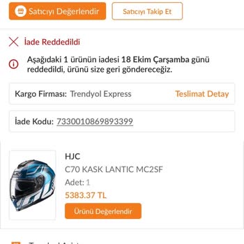 Trendyol Haksızlığa Uğradım Pişmanlık