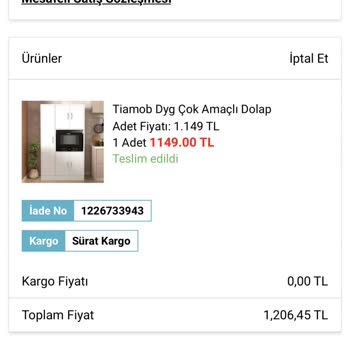Horoz Lojistik Aylardır Gelmeyen Dolap