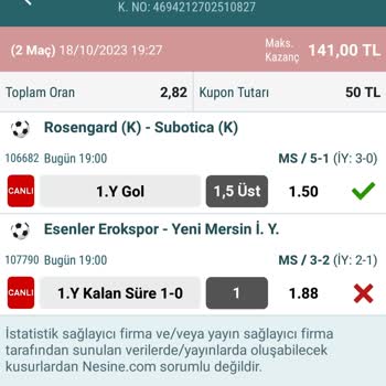 Nesine.com Tutan Kuponun Ücretinin Verilmemesi