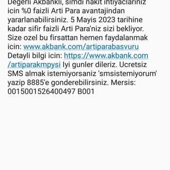 Akbank %0 Artı Para Mağduriyeti