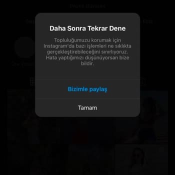 Instagram Takip İsteği Atamıyorum Kısıtlama Var Diyor