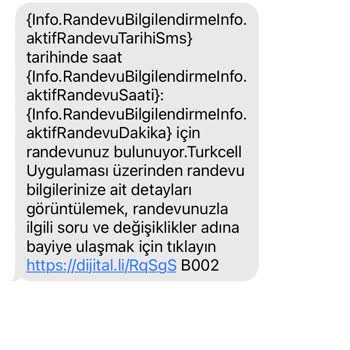 Turkcell Adına 6968 Den SMS Ve Link Gönderilmesi
