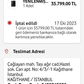 Vodafone Ücret İadesi Gecikiyor.