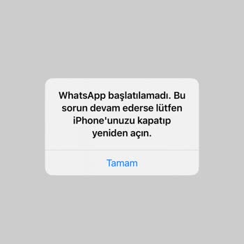 iPhone ! WhatsApp Başlatılamadı!