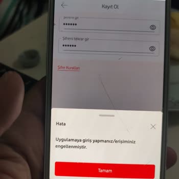 Vodafone Pay Giriş Yapmam Engelleniyor