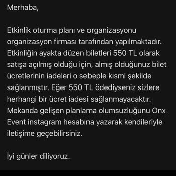 Bubilet Biletlerimiz Kendi Yerimize Alınmadı Ve Konseri Ayakta İzlemek Zorunda Kaldık