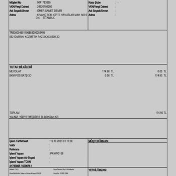 Gabrini Kozmetik Sistem Hatası Ücreti Parfüm Siparişi Vermiştim