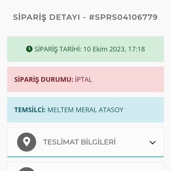 Homm Bitkisel Ürünler Ürün İadesinde Paranın Geri Yansımaması