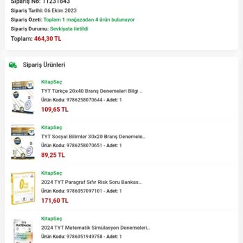 Kitap Seç 15 Gündür Siparişim Gelmedi