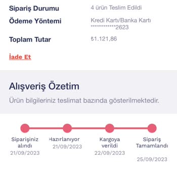 Penti Ücret İadem Yapılmadı