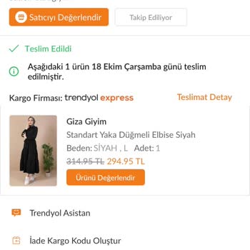 Giza Giyim Siyah Elbise Aldım Mavi Simli Abiye Geldi