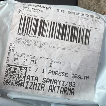 Sürat Kargo Kargom Boş Geldi
