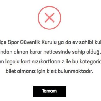 Passolig Bilet Transfer Yapamıyoruz.