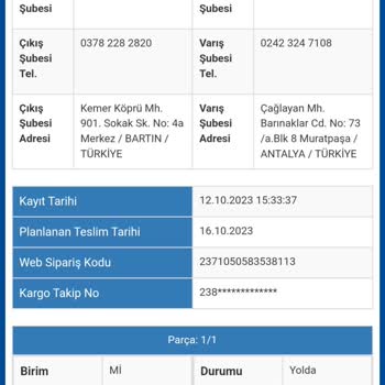Sürat Kargo Elime Ulaşmayan Kargo