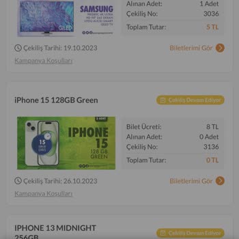 Trendyol Şanslı Çekilişte Haftaya Olacak Çekilişi Kaybetmişim