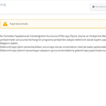 Yükseköğretim Kurulu (YÖK) E Devlete Üniversite Gözükmemesi