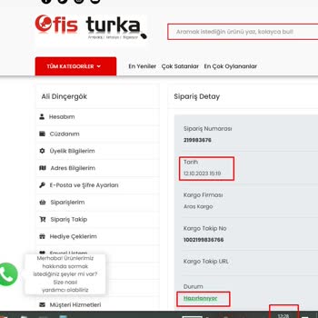 Ofisturka Siparişimden Haber Yok