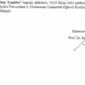 İstanbul Aydın Üniversitesi Lisansüstü Öğrenci Kongresi'nde Yaşanan Sorunlar